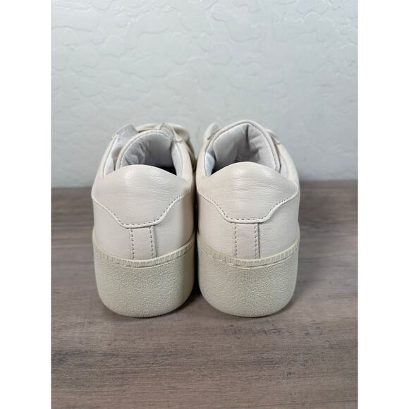 ALL BLACK Link Sneak Ivory Leather Chain Slip On Platform Sneakers Size 36 5.5-6 - Picture 6 of 8